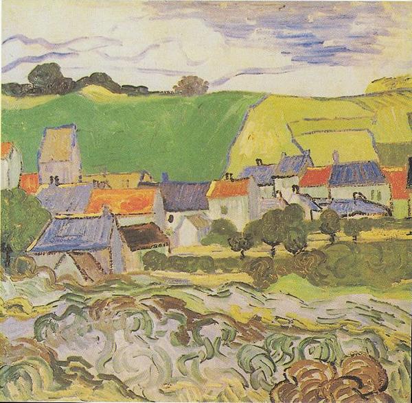 Vincent Van Gogh View of Auvers Sweden oil painting art